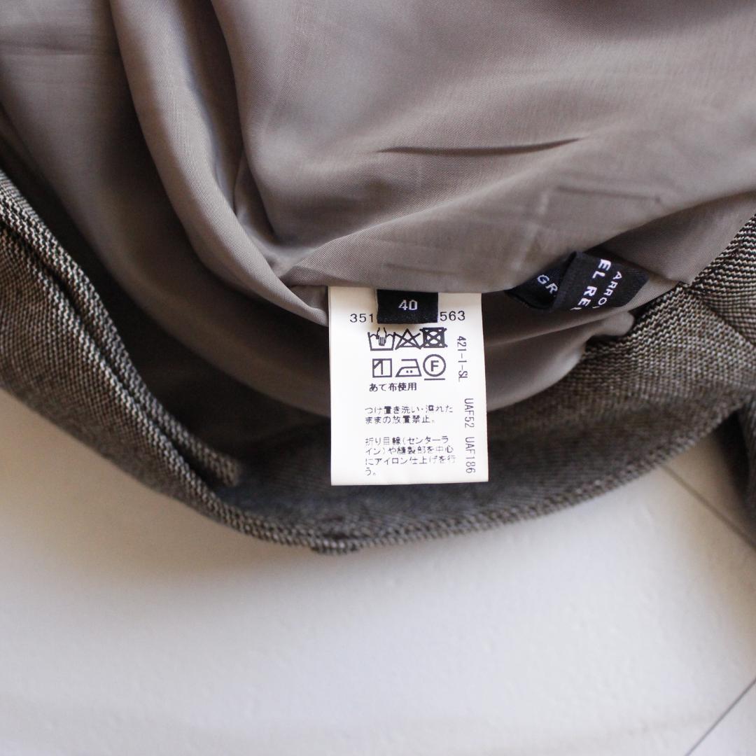 【美品】green label relaxing シャークスキンノーカラースーツ