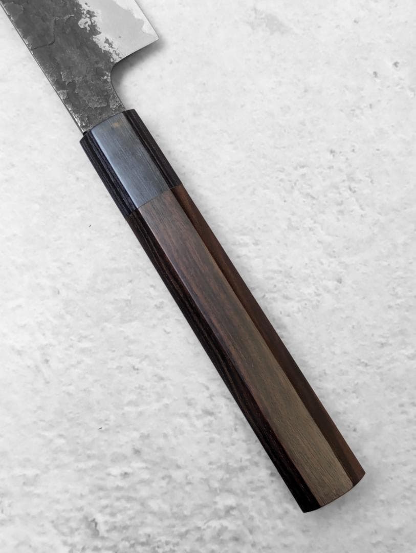 日野浦睦 Hinoura 黒打 梨地 青紙スーパー 筋引包丁 270mm