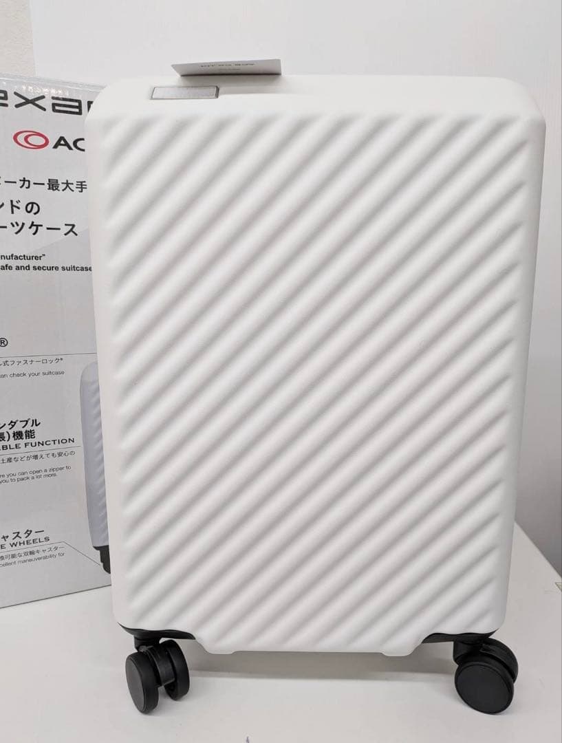 ACE EXACT スーツケース 機内持込可 37/44L TASロック 白