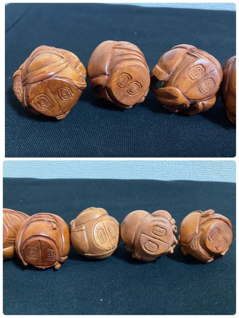 七福神　根付　木彫