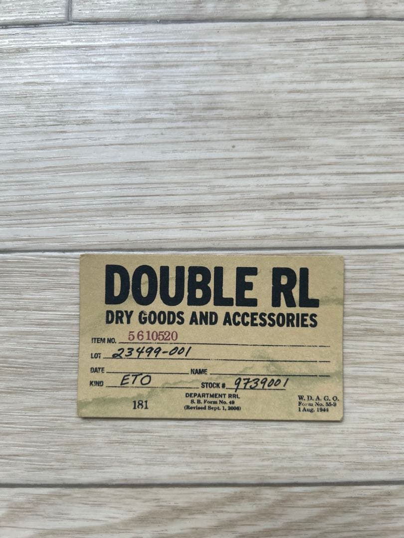 RRL DOUBLE RL ブラック 二つ折り財布
