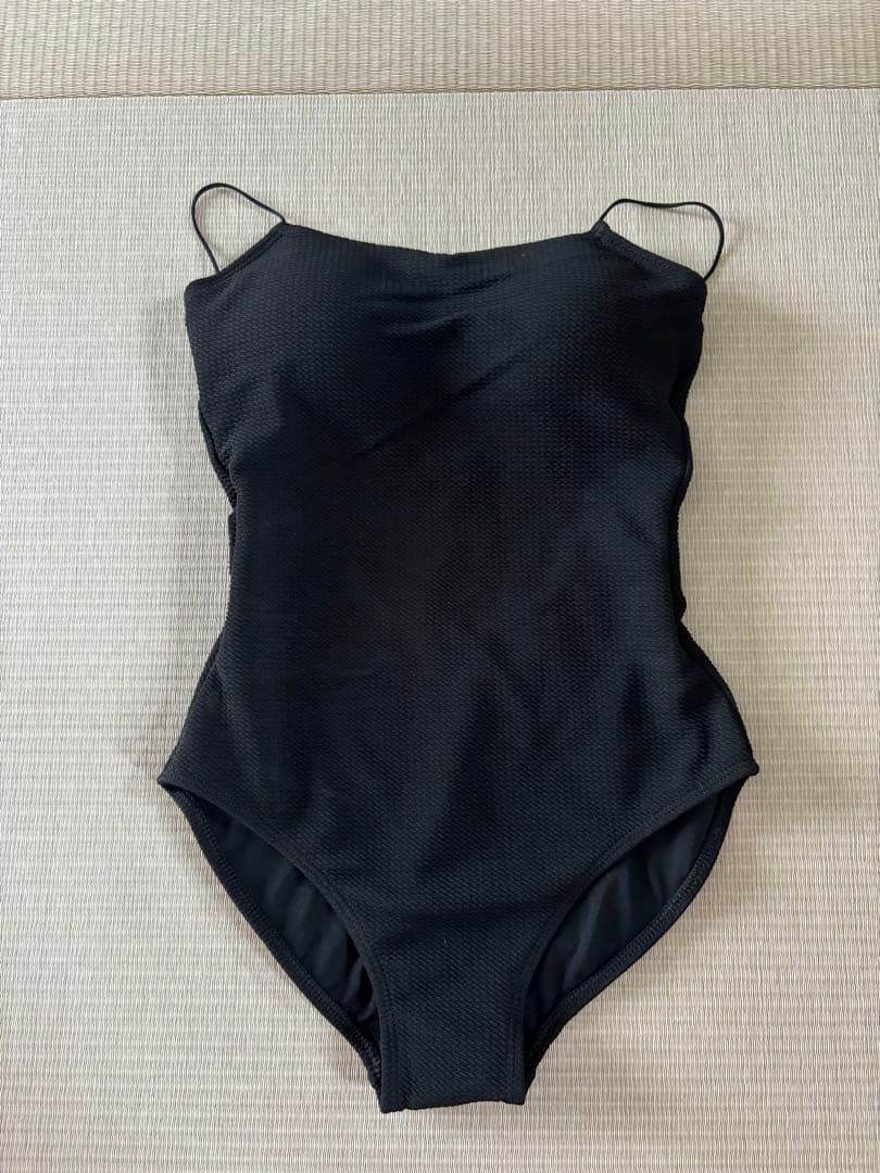 シードレス　バックオープン　水着　ブラック　新品