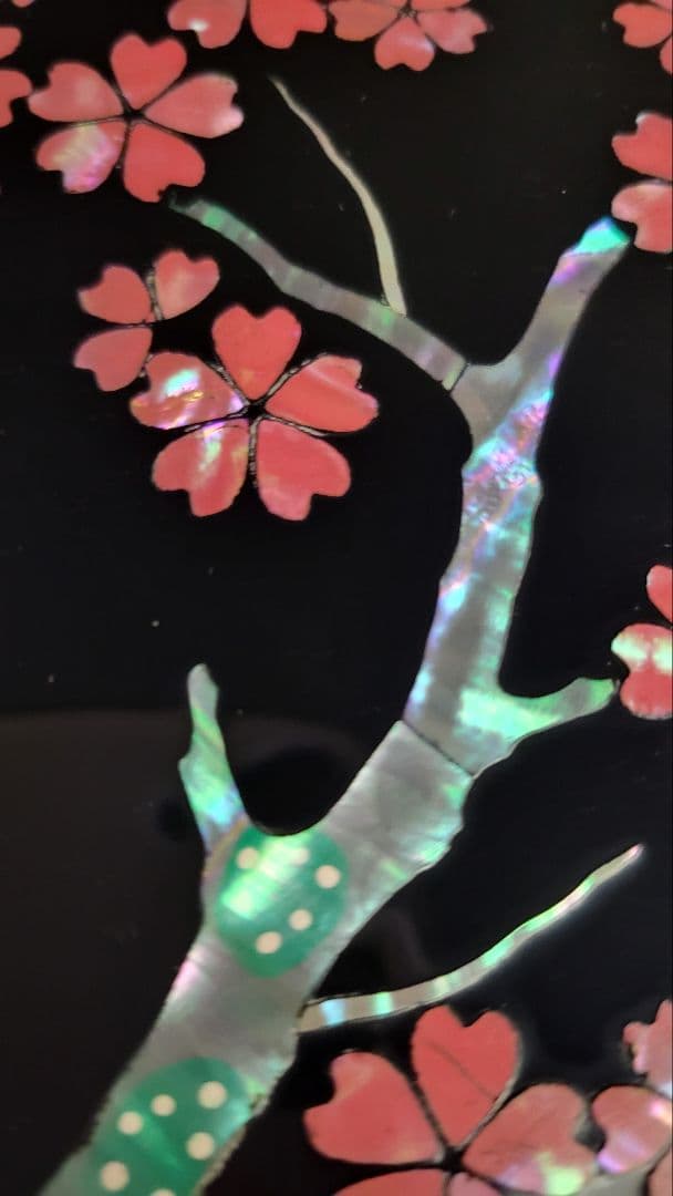 高岡漆器 螺鈿 桜模様 宝箱 青貝塗 アクセサリー