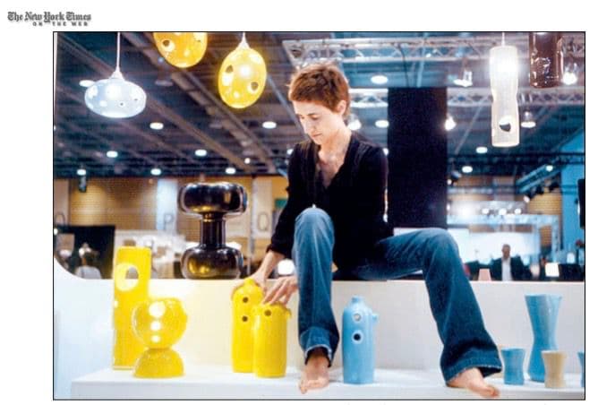 00'S フランス製 陶器のフロアスタンド「Glob」