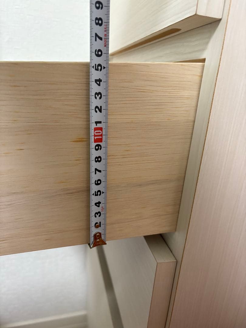 ホワイト 5段チェスト 木製引き出し