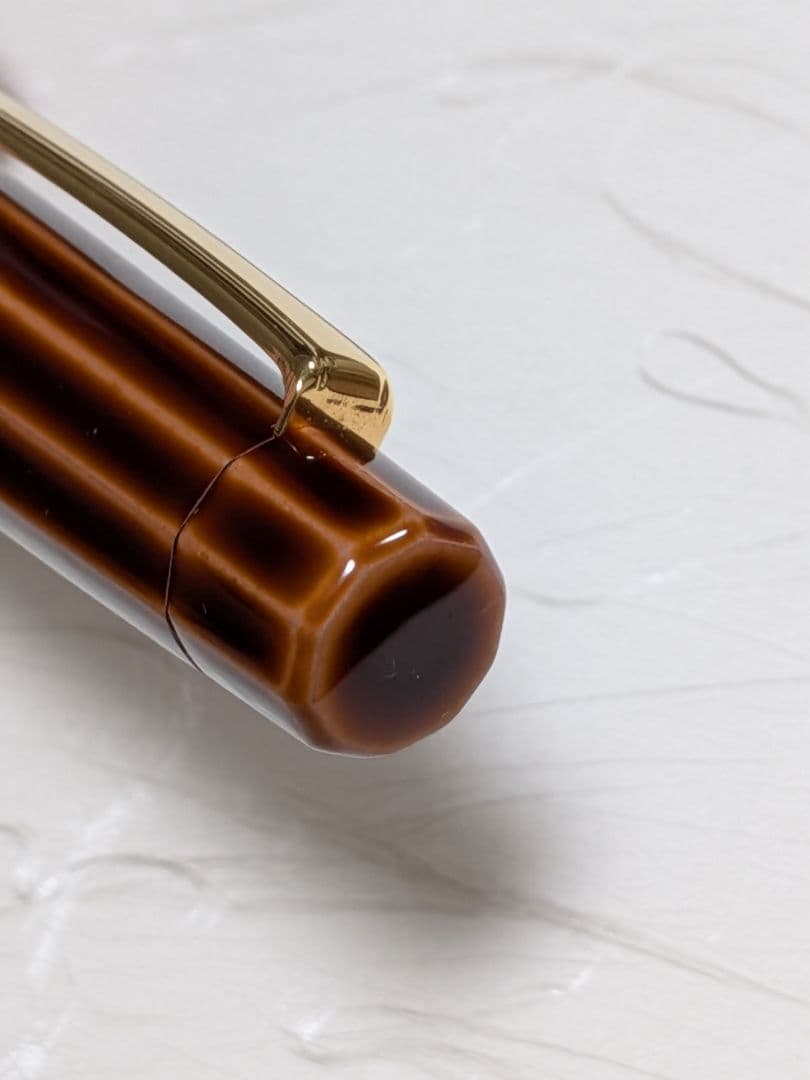 中屋万年筆 鴇溜 14k ゴールドニブ 細軟 十角 ライター ポータブル