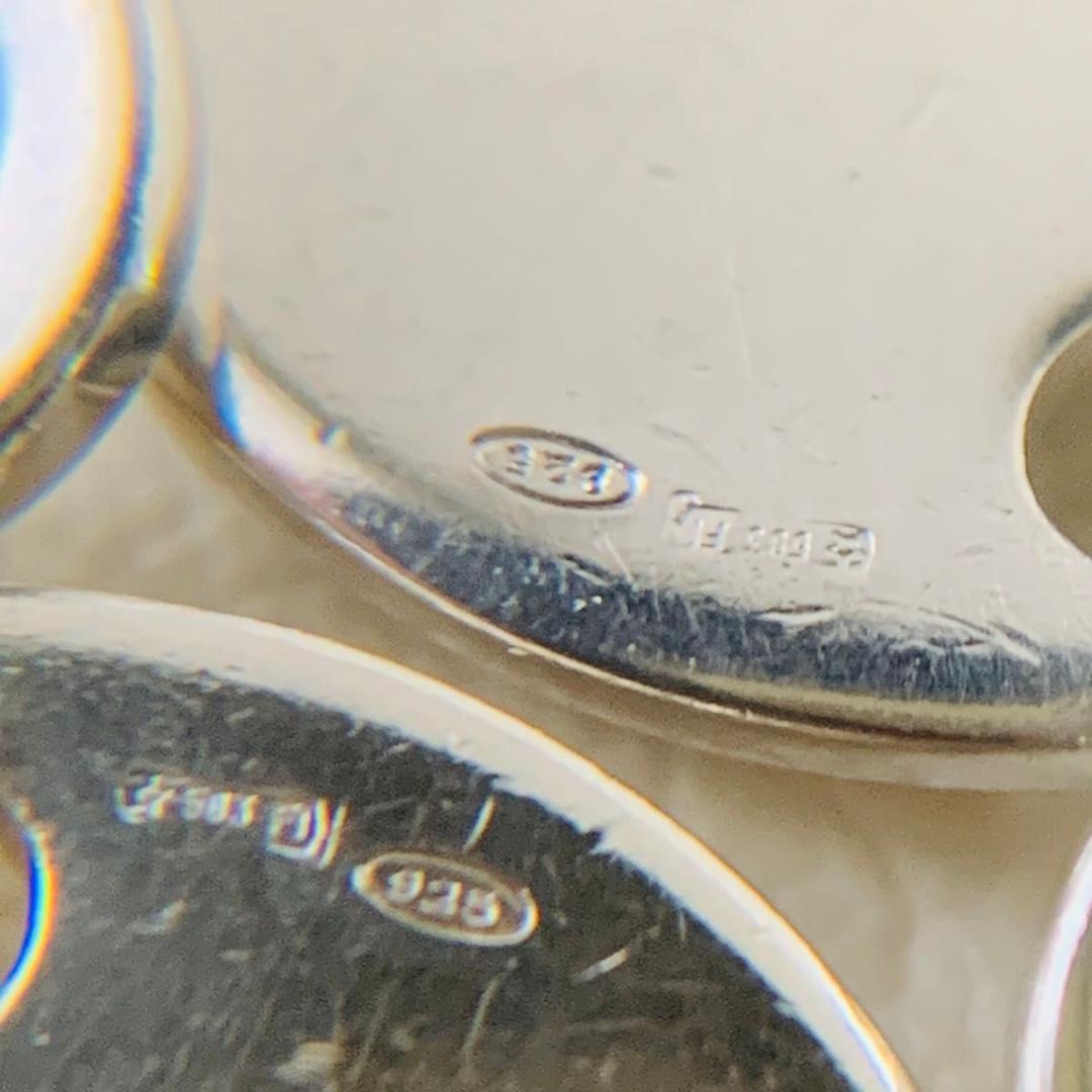 グッチ ラウンド  トレードマーク 925 シルバードロップ ピアス