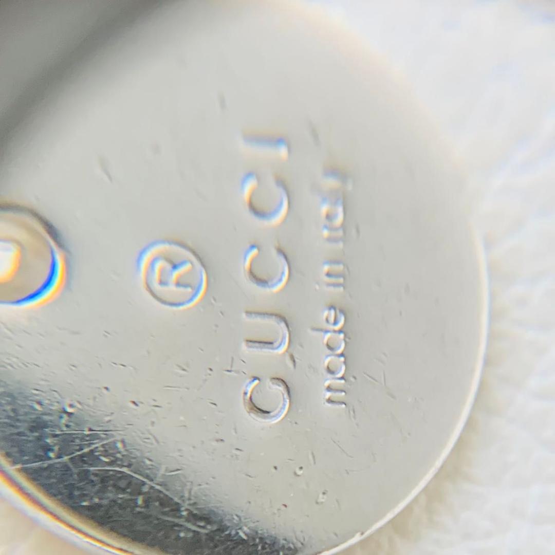 グッチ ラウンド  トレードマーク 925 シルバードロップ ピアス