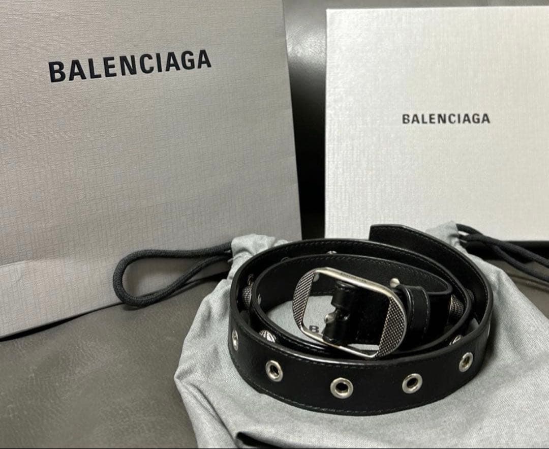 BALENCIAGA LE CAGOLE STUD スタッズ　ベルト　75