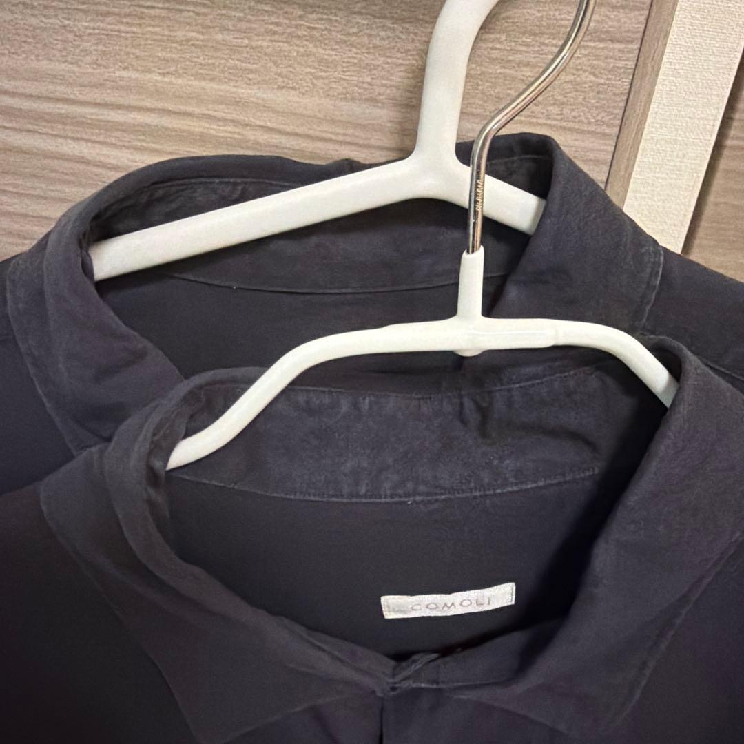 comoli 長袖シャツ サイズ1 コモリシャツ　ネイビー