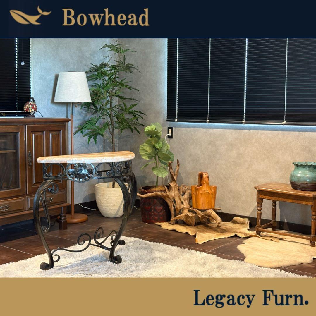 アンティーク　サイドテーブル　大理石　アイアン　コンソール　ビンテージ　SZ