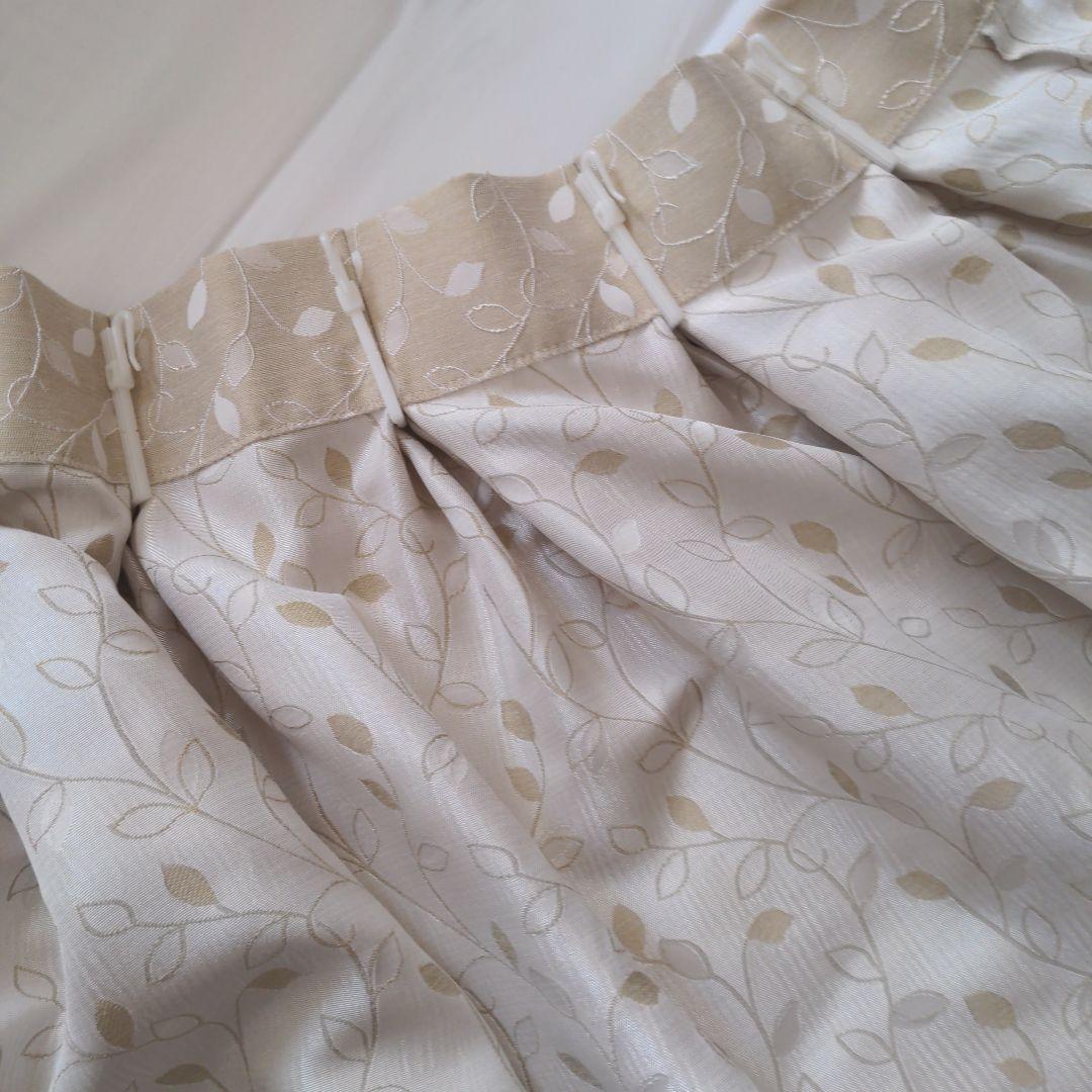 【即日発送】●SINCOL●レースカーテン×2枚●リーフ柄●95×238cm