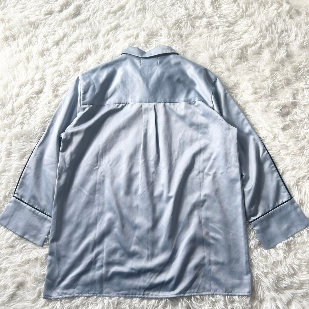 ジェラートピケ ジョエルロブション カシミヤ サテン パジャマ 長袖 ブルー