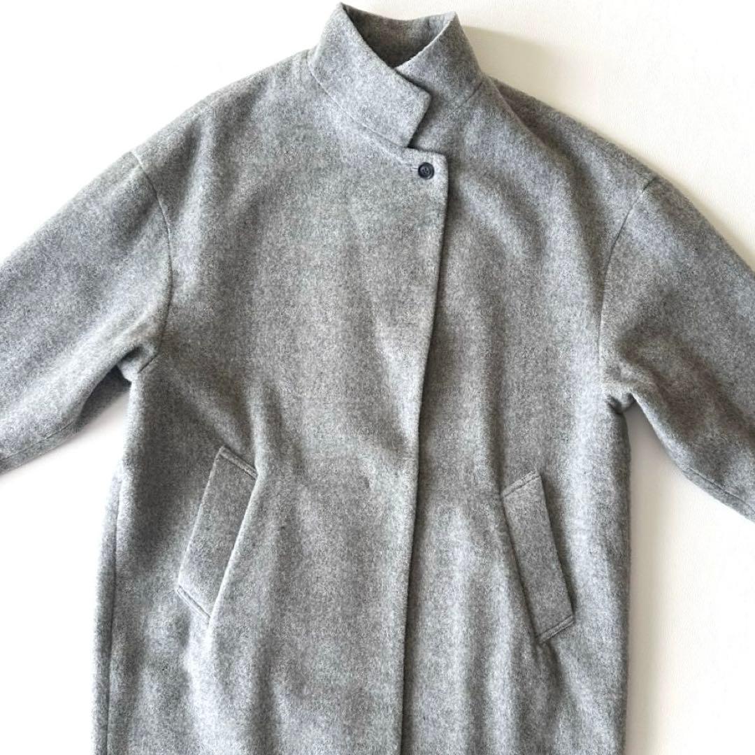 美品 ミズイロインド LEE別注 スタンドカラーウールコート 日本製 24AW