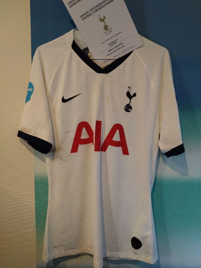 トッテナム　実使用ユニフォーム　証明書