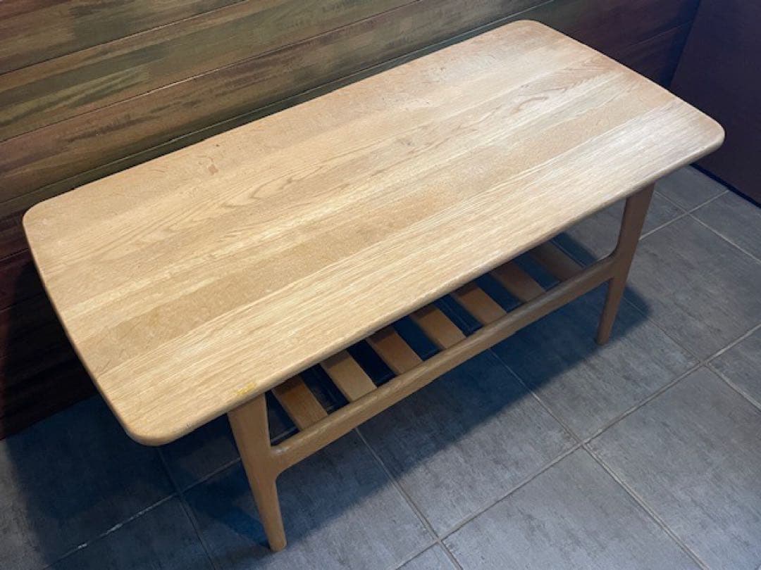 ■起立木工KIRITSU 無垢材オークリビングテーブル■天然木センターテーブル