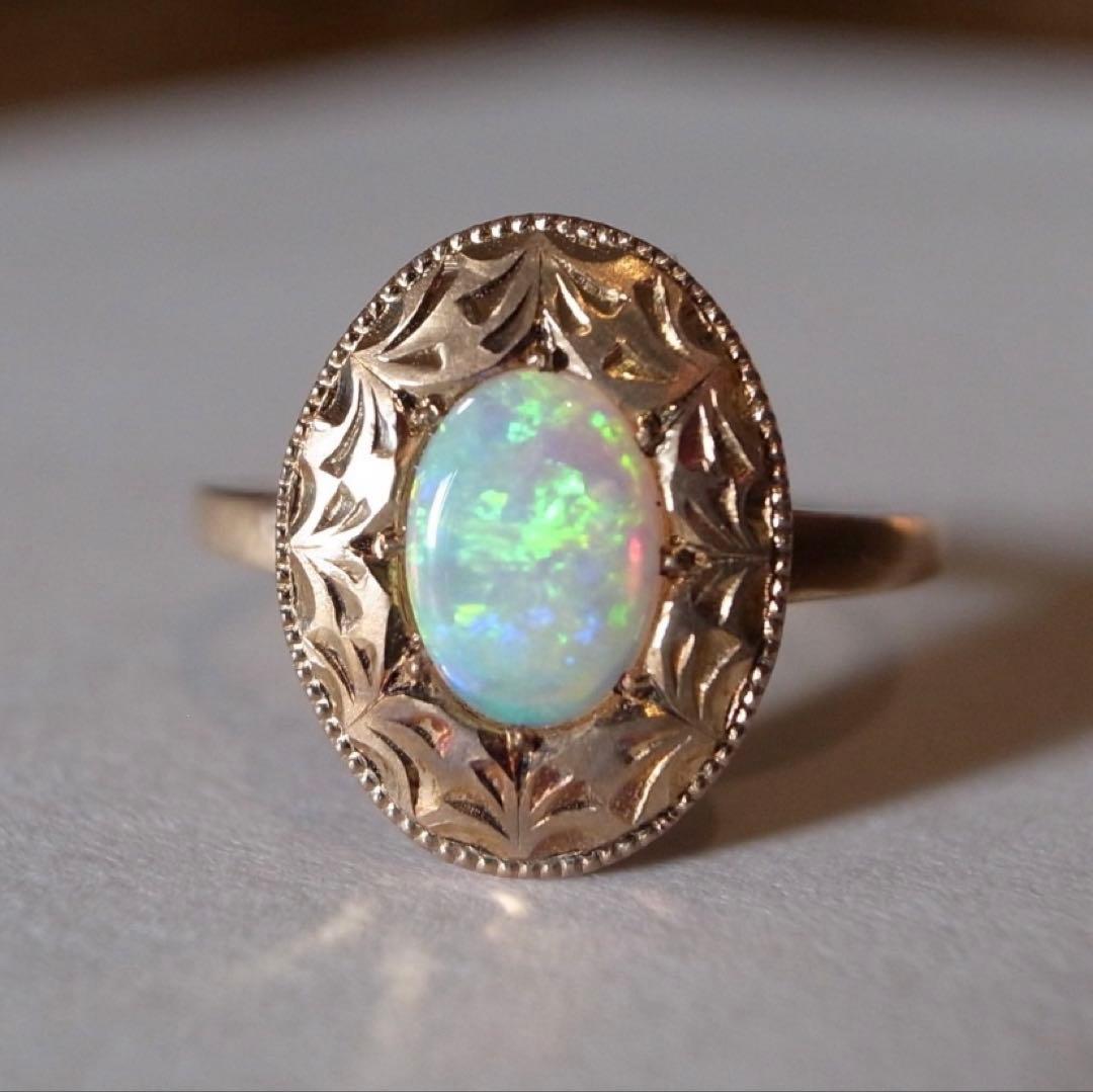 tatsuo nagahata オパールリング K10 作家ジュエリー