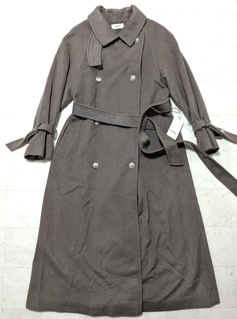 2025AW 新品SNIDEL ウールカシミヤ スタンドカラーコート ブラウン