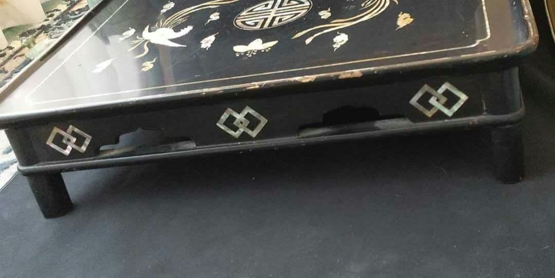 螺鈿 平卓 骨董 茶道具