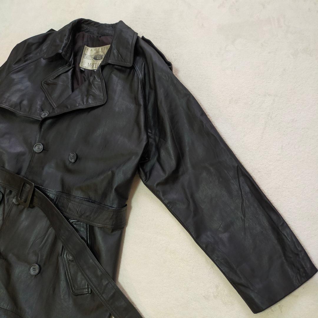 HARAJUKU MOTHER　オールレザー　牛革　　ロングトレンチコート