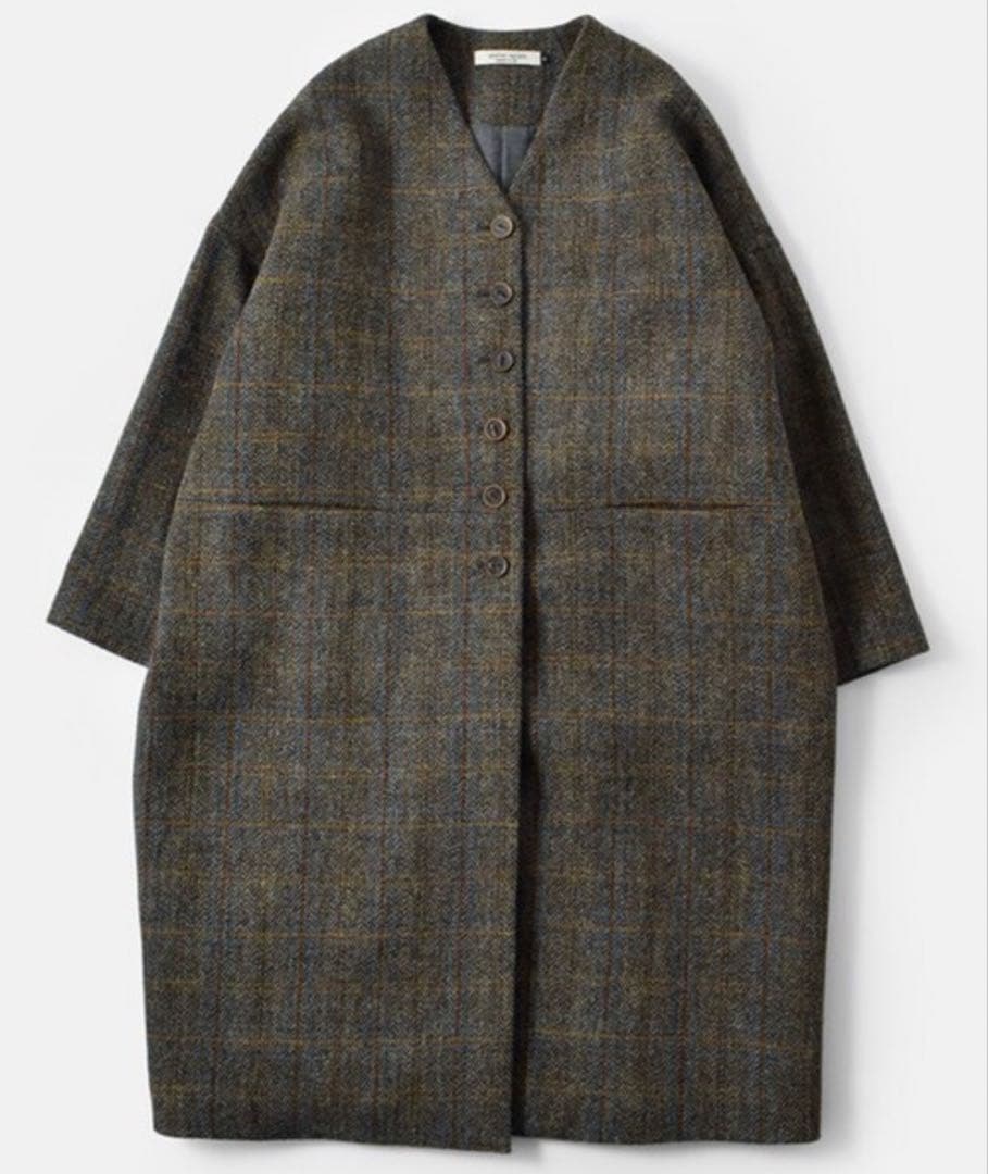 新品atelier naruse アトリエナルセ ハリスツイードコクーンコート