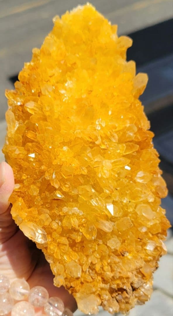 ★最強金運アップ効果！！黄金色！天然シトリンクラスター★