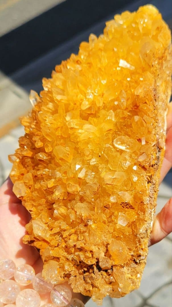 ★最強金運アップ効果！！黄金色！天然シトリンクラスター★
