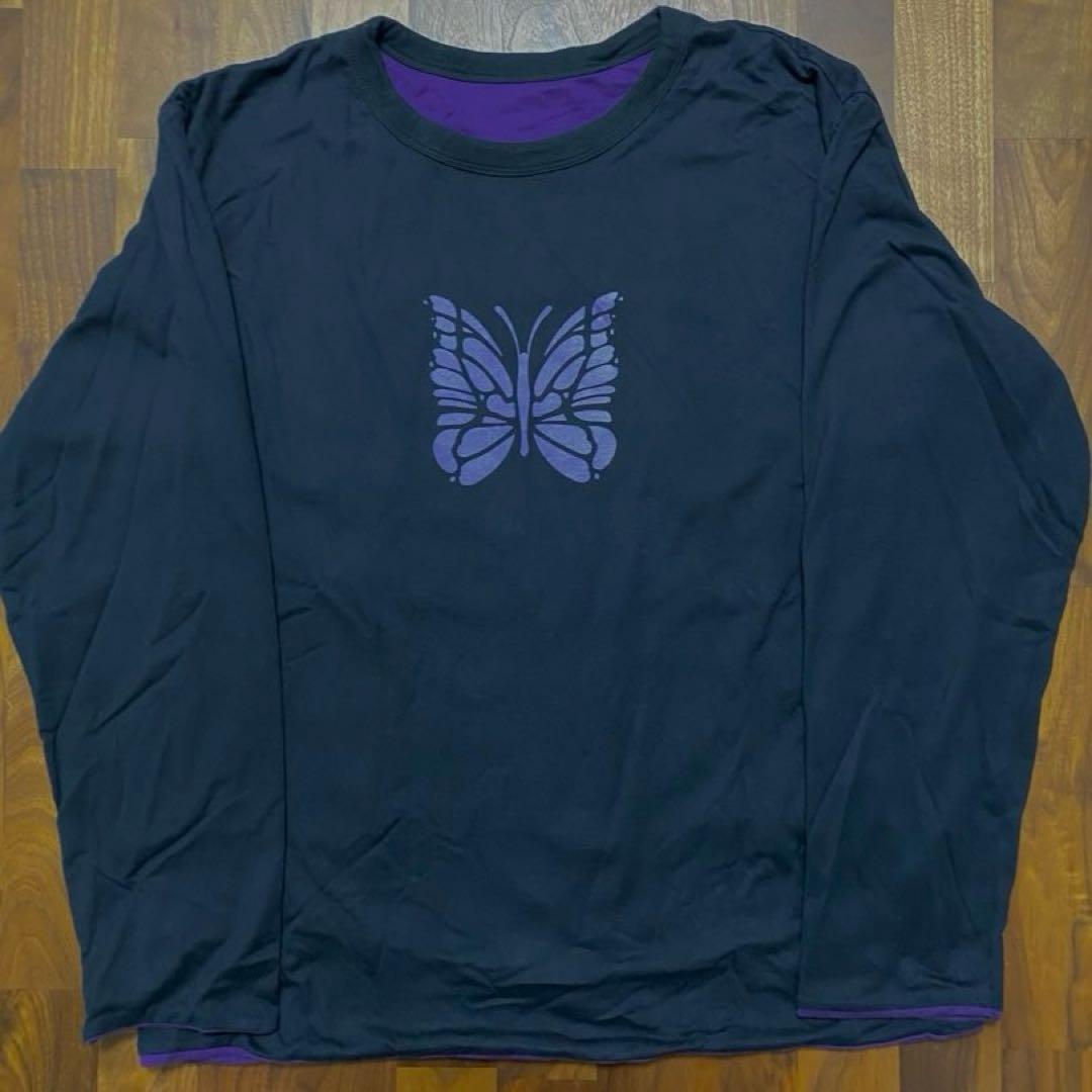 NEEDLES Papillon print リバーシブルロンT