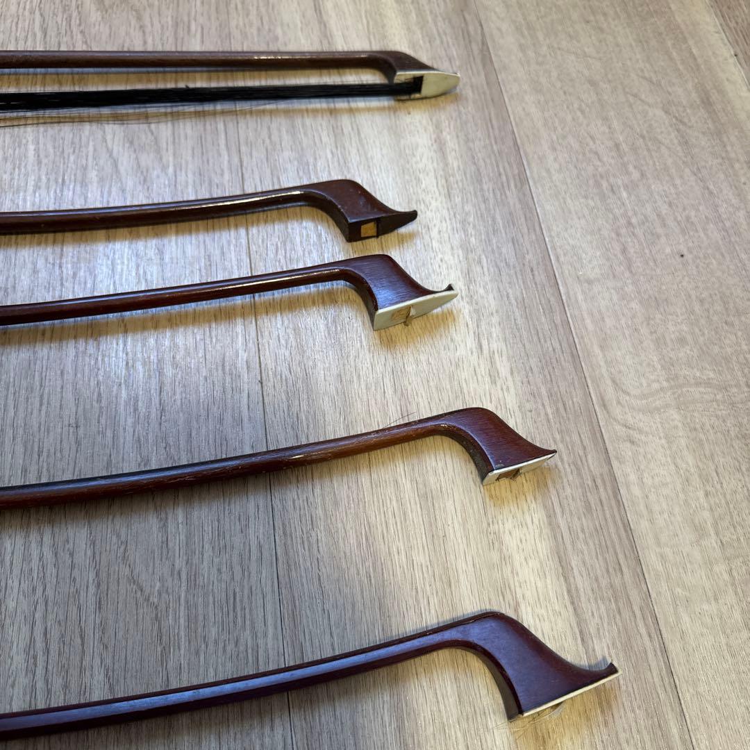 コントラバス弓 5本セット 修理練習用などに
