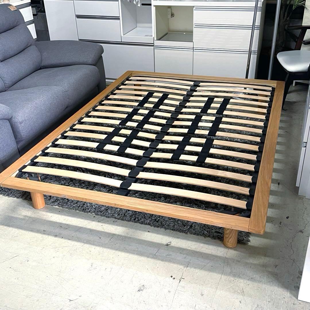 【無印良品】　MUJI ベッドフレーム　木製　ダブルベッド　愛知県あま市