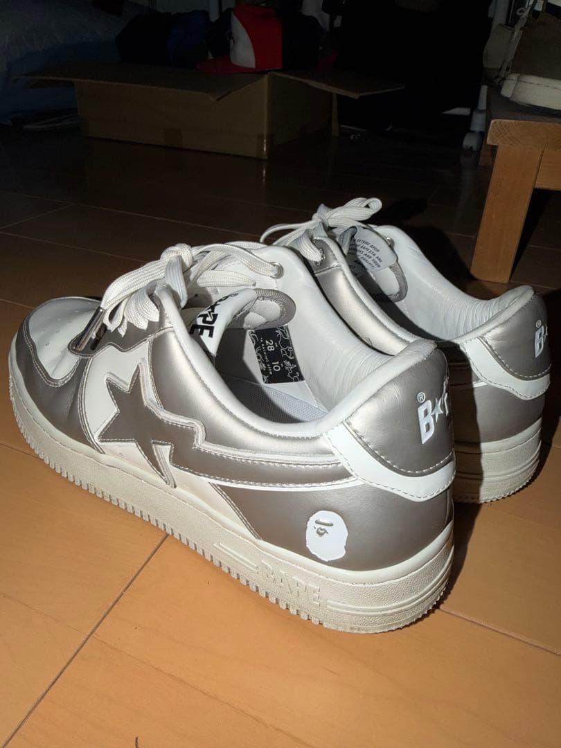 BAPE STA シルバー ホワイト　箱有り