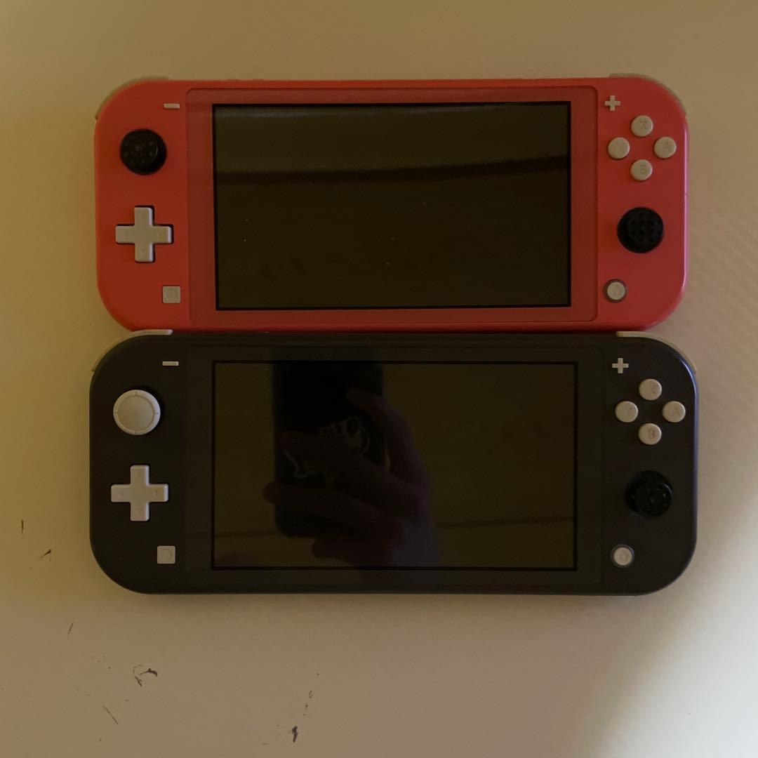 Nintendo Switch Lite 本体 ピンクと黒 2台セットジャンク品