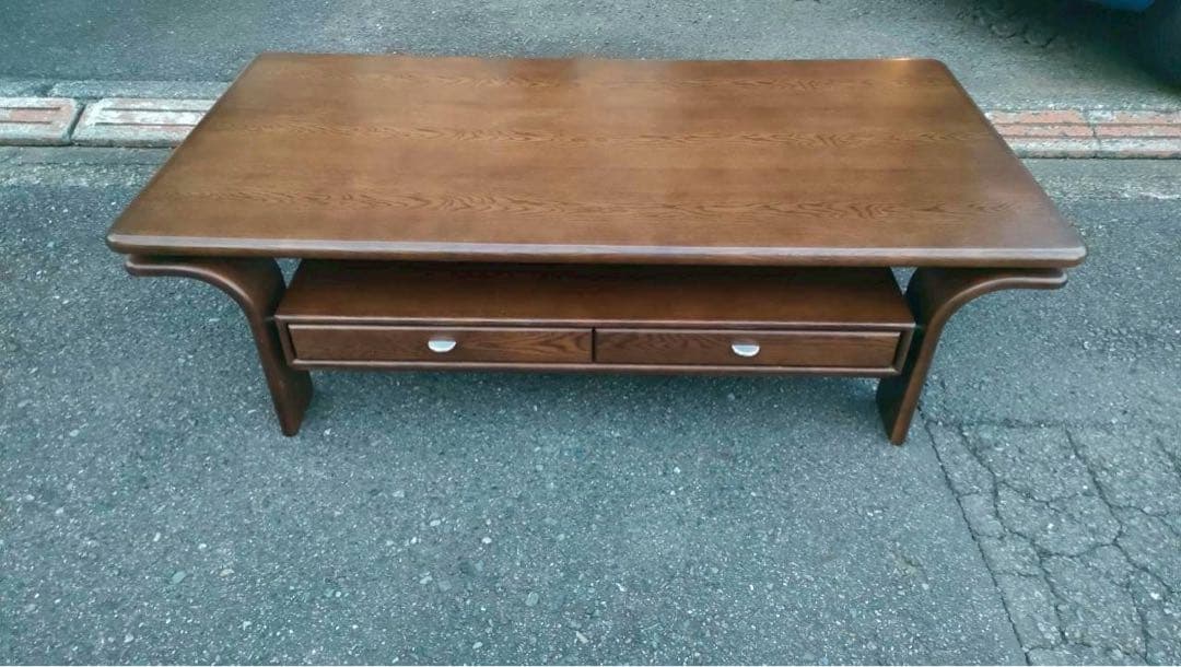 【美品】送料込　カリモク　曲木センターテーブル