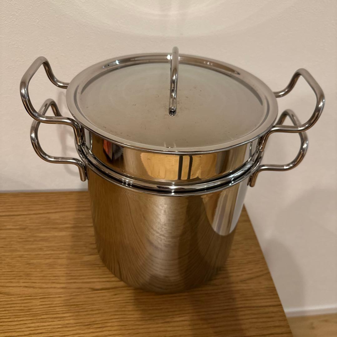 ジオプロダクト パスタポット パスタ用中子　セット　21cm IH ガス火対応