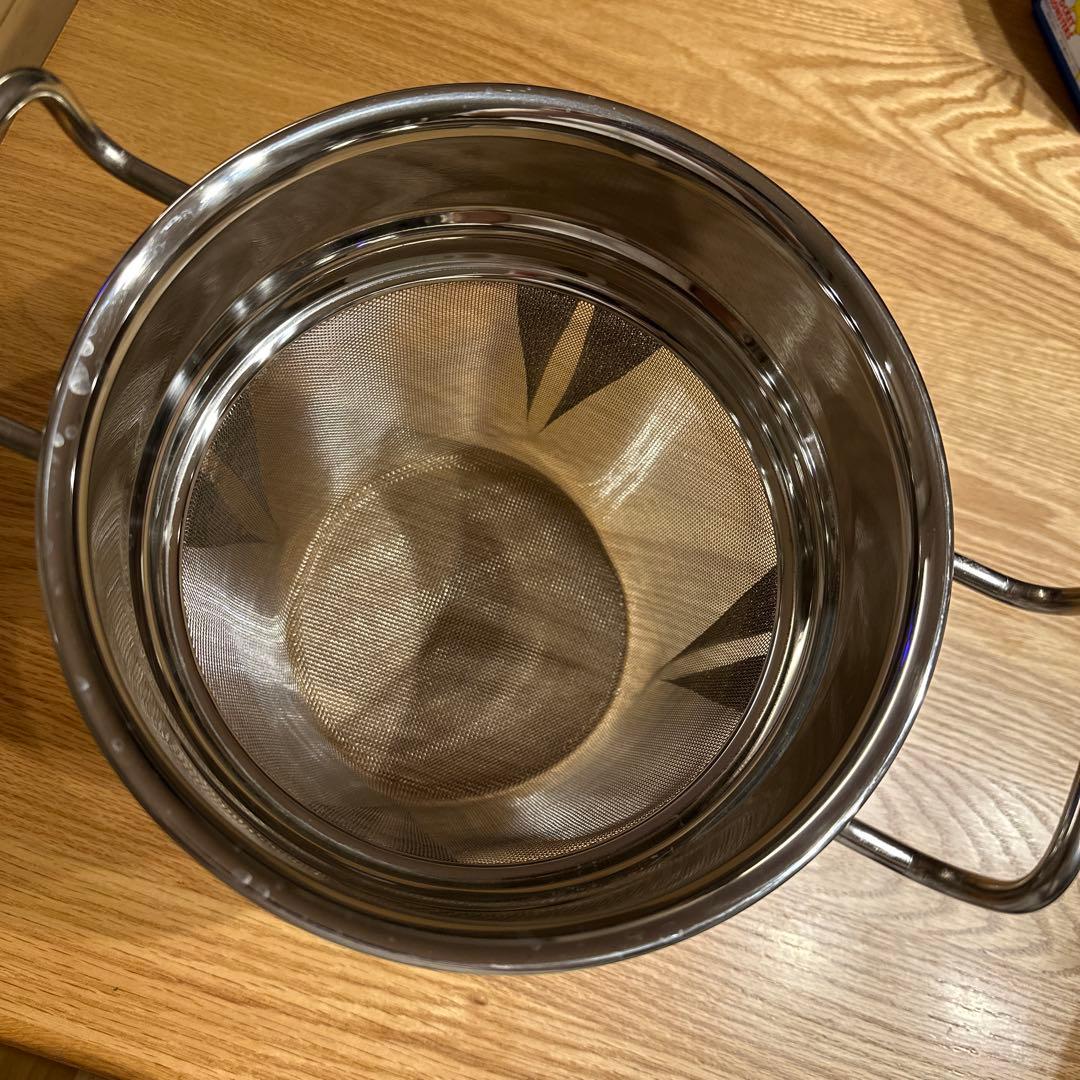 ジオプロダクト パスタポット パスタ用中子　セット　21cm IH ガス火対応