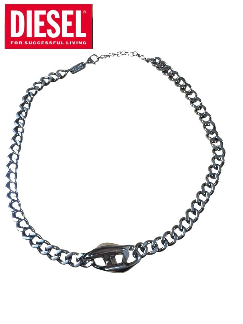 DIESEL ディーゼル　オーバルD チョーカーネックレス