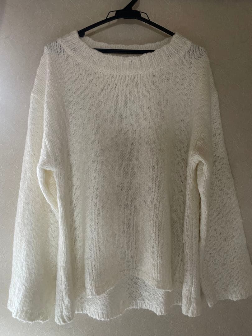 【期間限定　値下げ中】 crewre 白ニット　春服　L