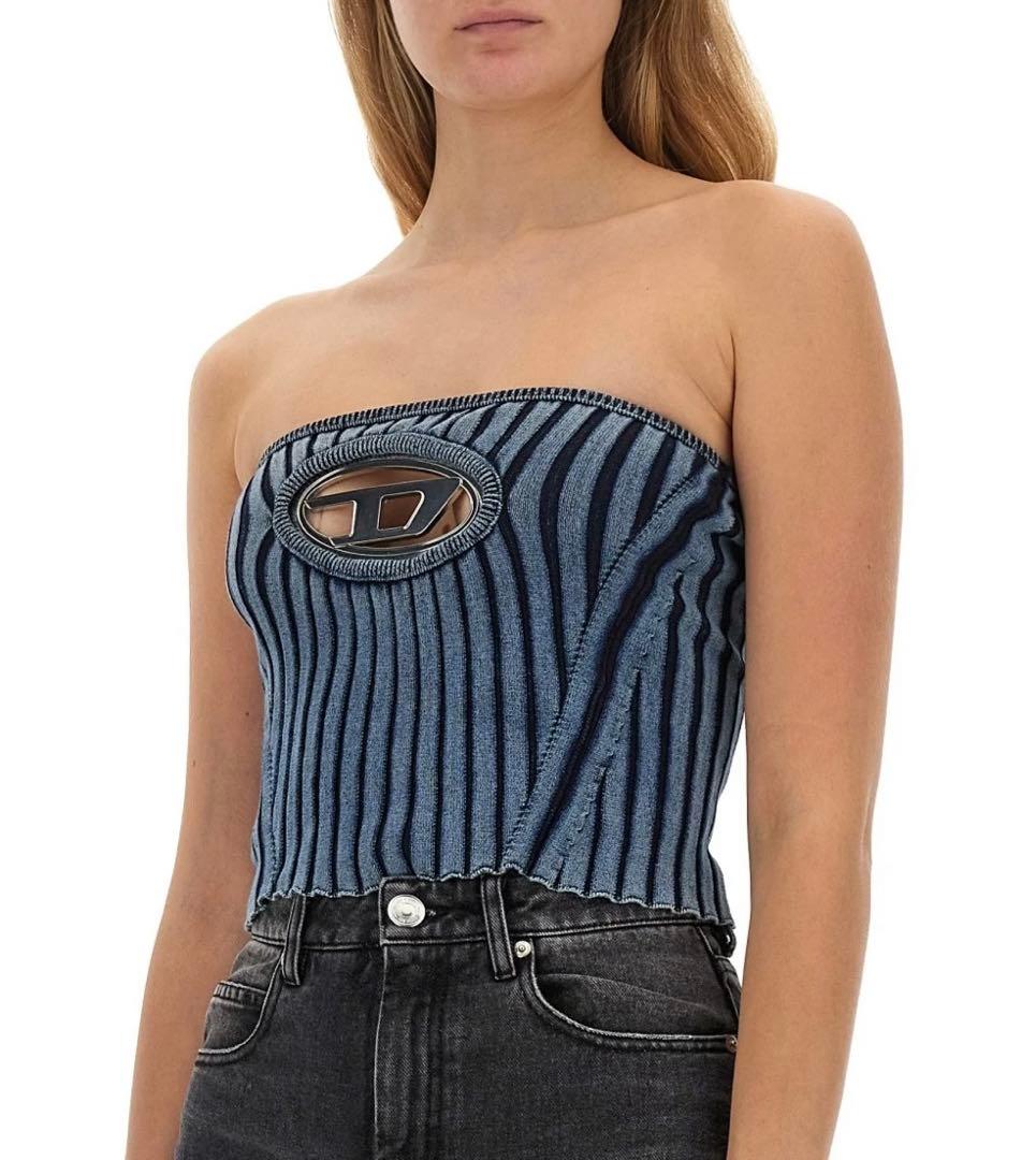 DIESEL ブルー チューブトップ