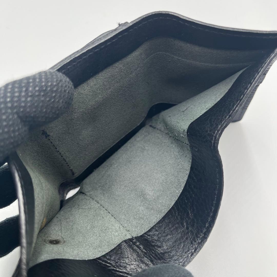 希少 イルビゾンテ 三つ折り財布 ブラック レザー