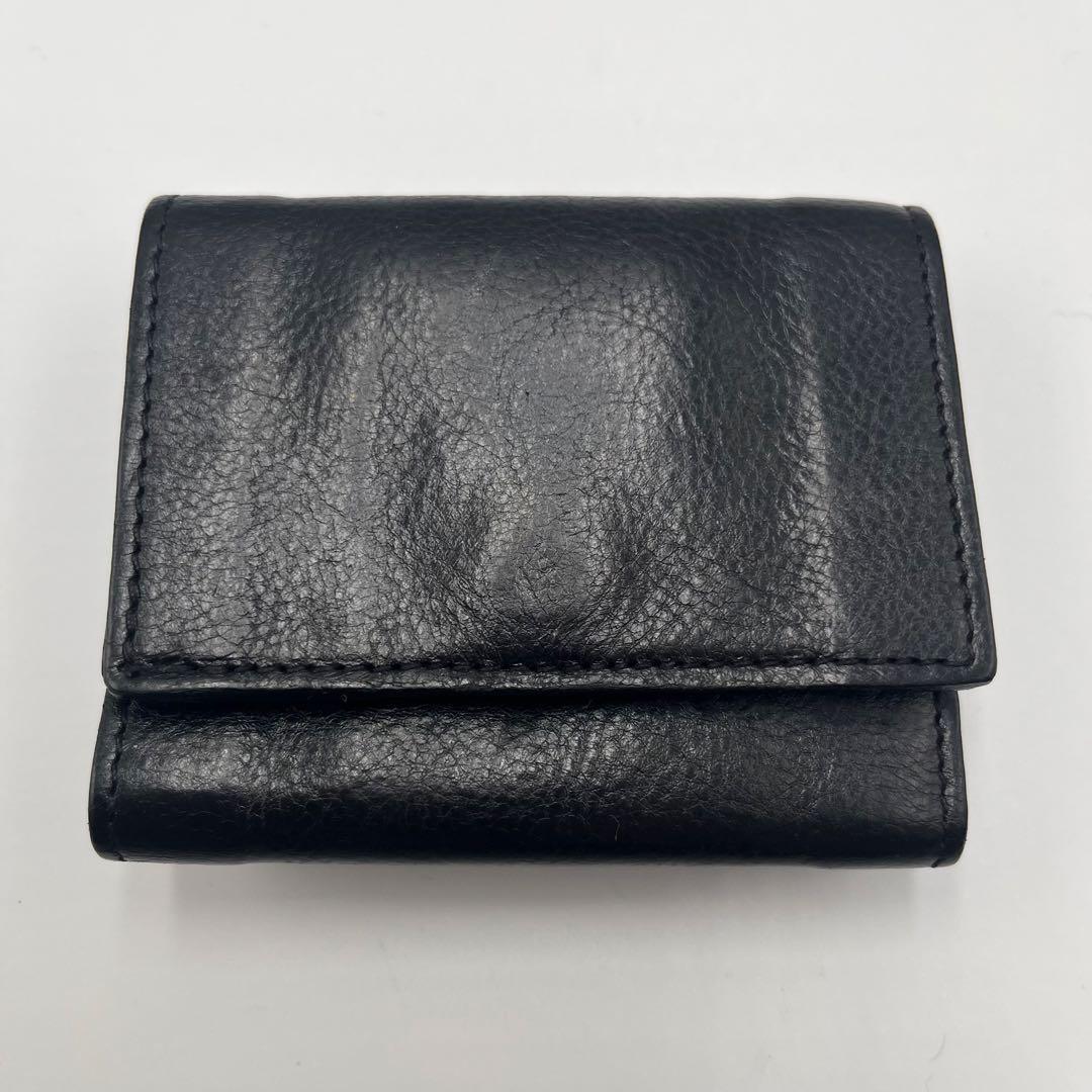 希少 イルビゾンテ 三つ折り財布 ブラック レザー