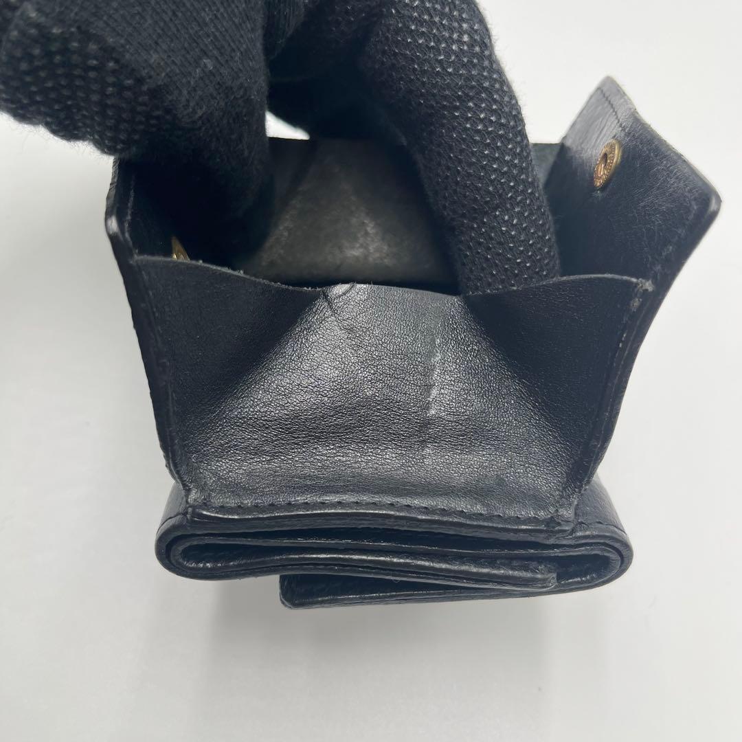 希少 イルビゾンテ 三つ折り財布 ブラック レザー