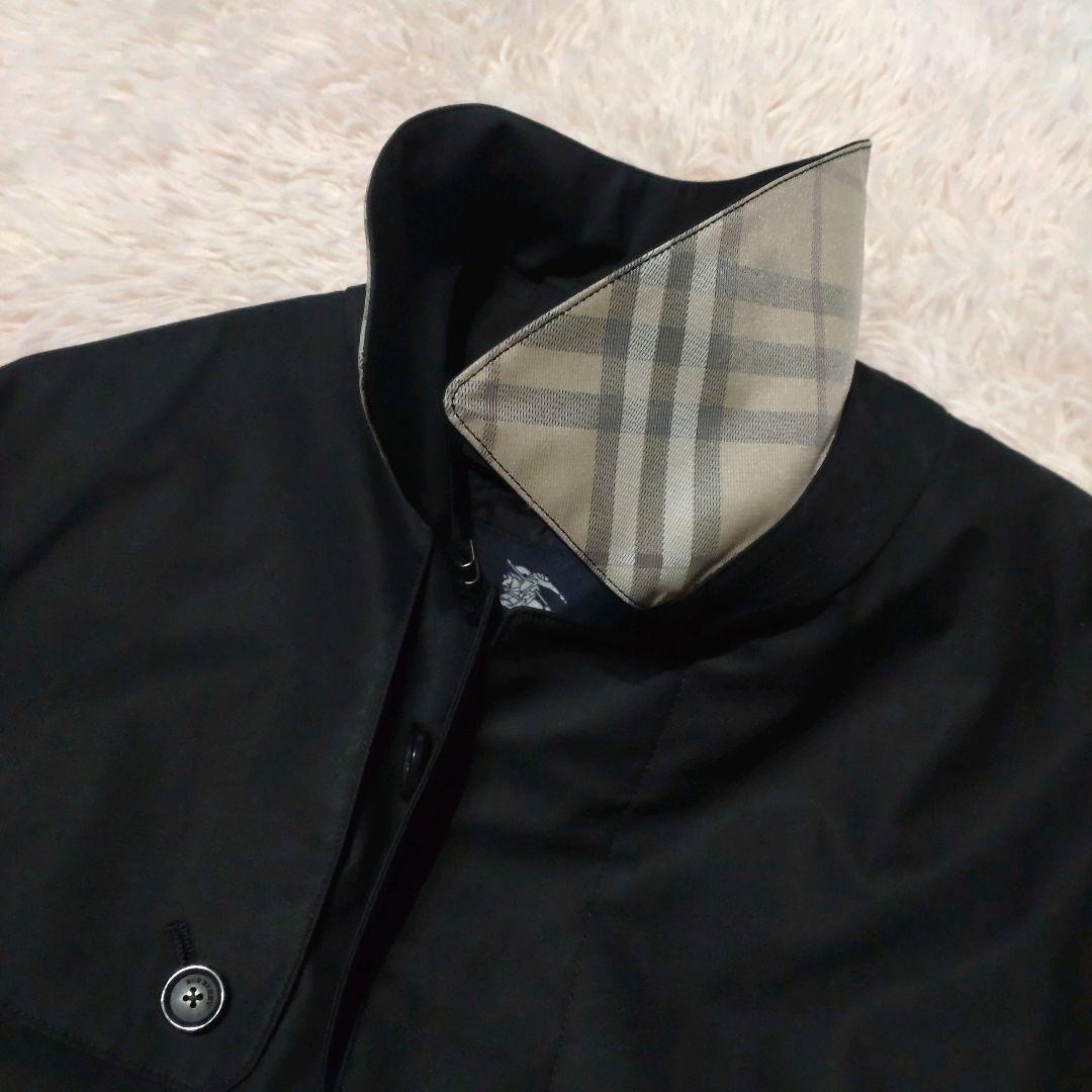 ✨極美品【BURBERRY】メンズ/ライナー付/トレンチコート/大きめ/XL/黒