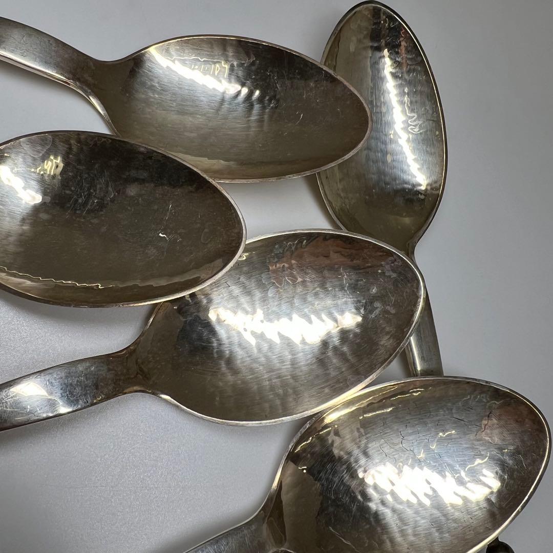 ジョージジェンセン　最高峰　ブロッサム　ディナースプーン　5本組　袋付　345g