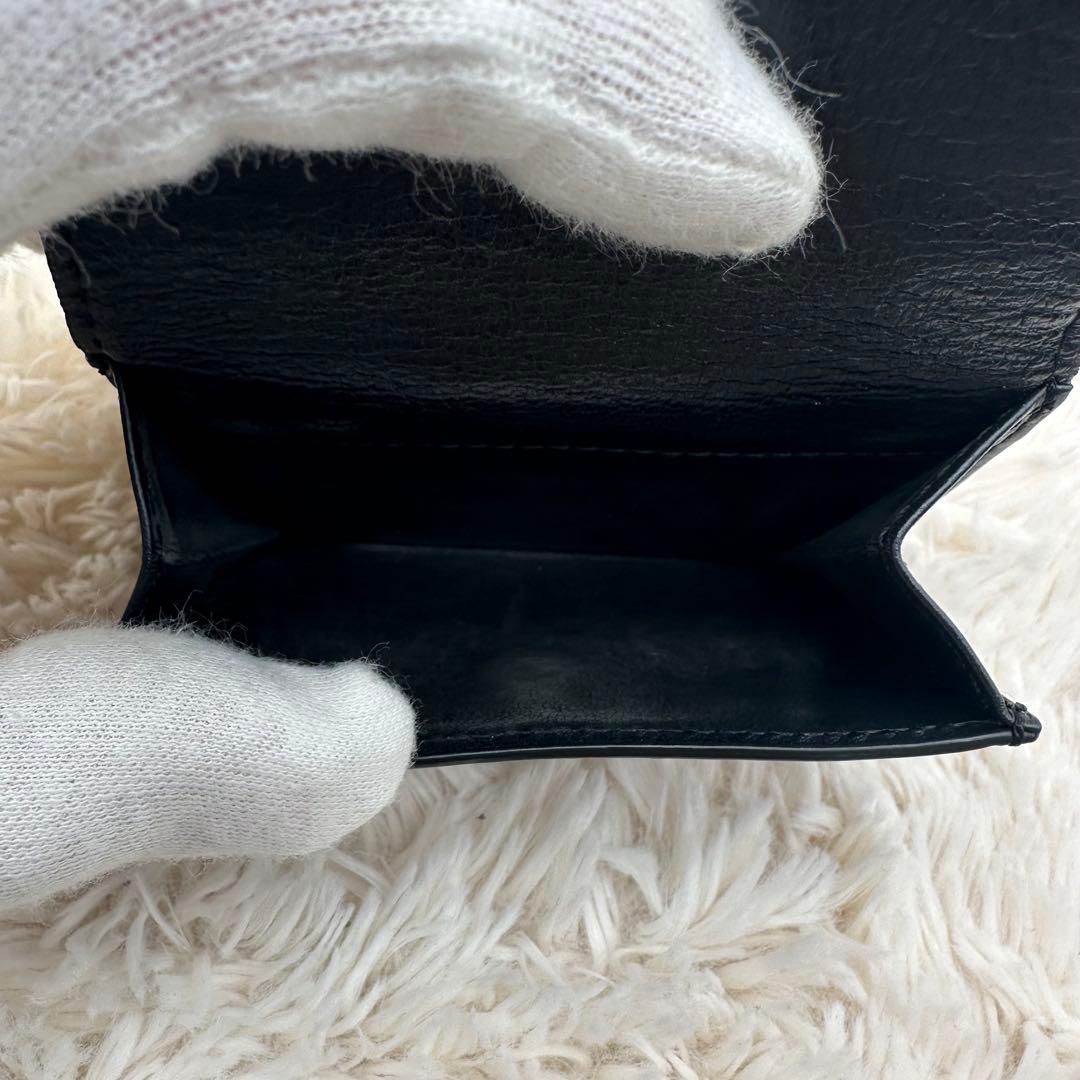 ✨美品✨アニヤハイドマーチ　三つ折り財布　アイズ　レザー　黒