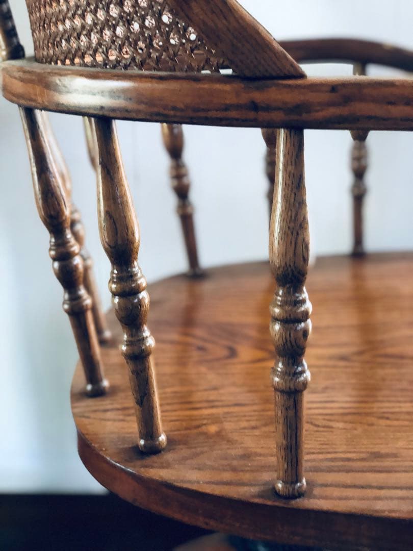 ラタン 木製【 アメリカ製】アンティーク ベントウッド チェア