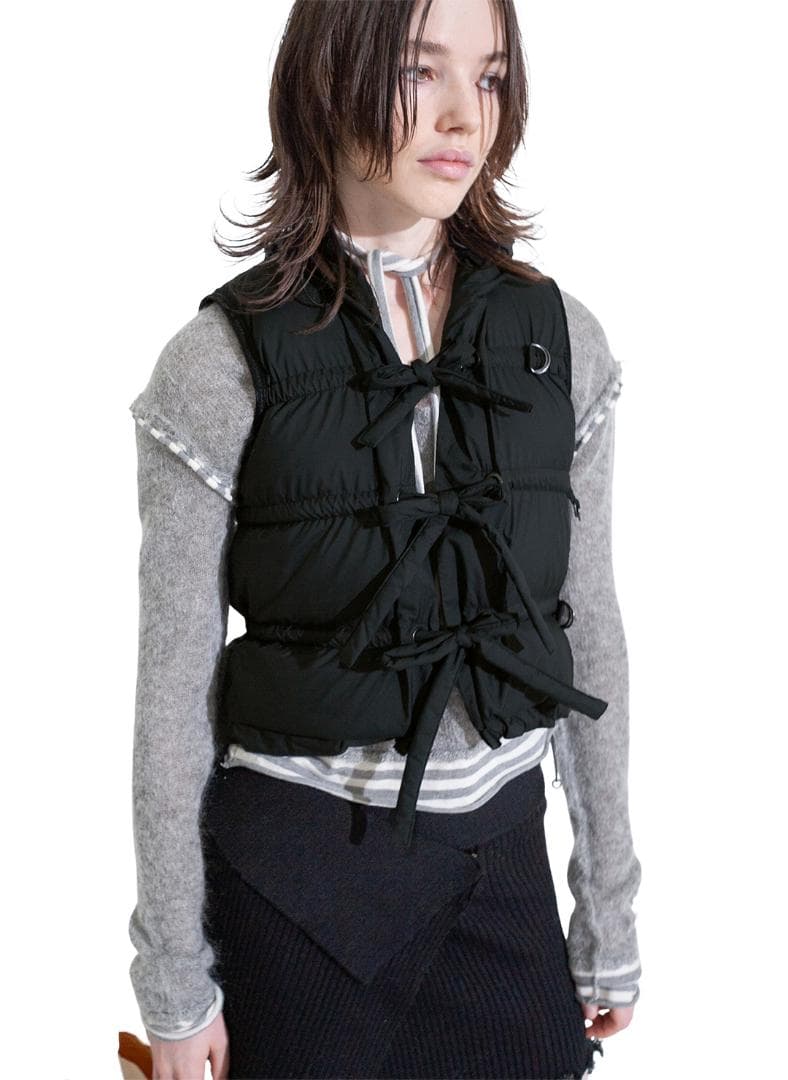 ジャケット・アウター PERVERZE String Multiple Down Vest