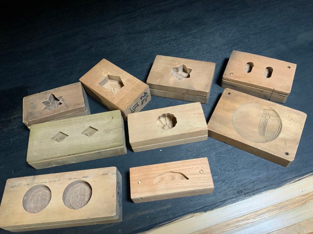 木製型抜きセット ９個 菓子型 落雁