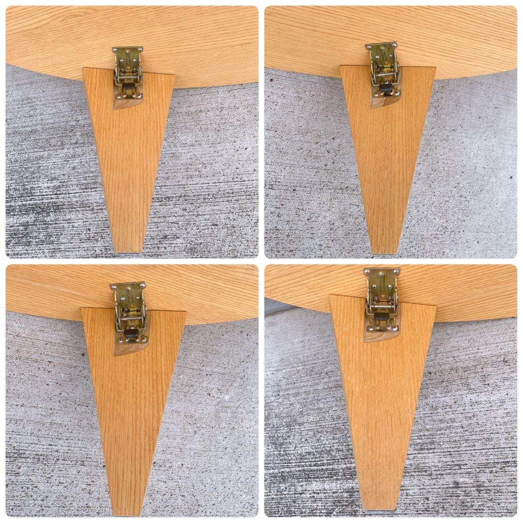 【送料込】清美堂 木製 折り畳み 楕円ちゃぶ台 座卓 センター コーヒーテーブル