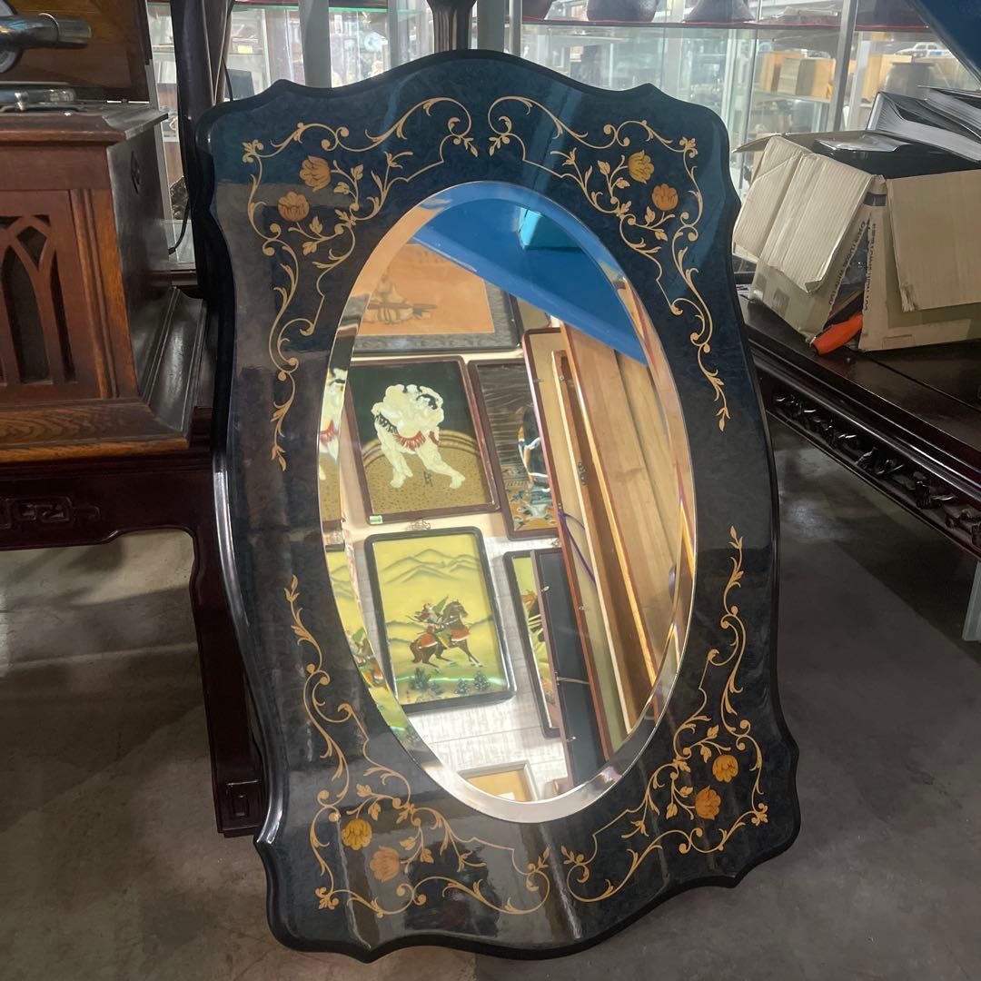 イタリア製 Demain 象嵌細工壁掛けミラー