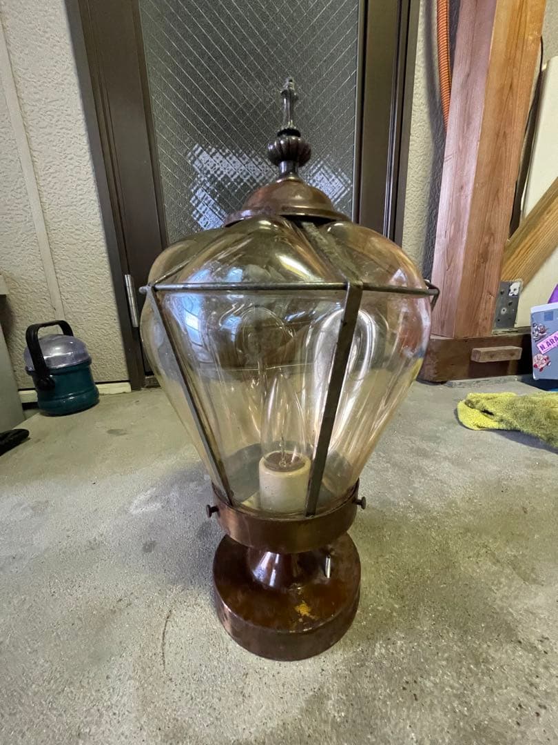 昭和レトロ　純喫茶　壁掛けでも天井でも　アンティーク　気球型ランプ